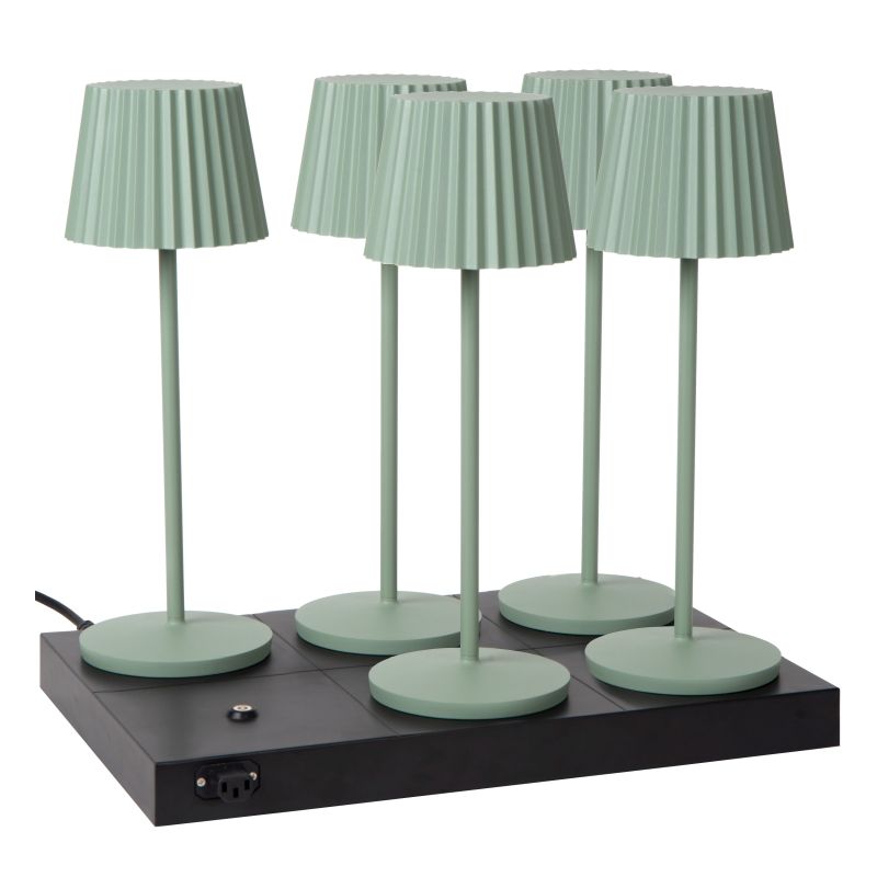 Lucide THE DOCK - Bezdrôtová nabíjačka / Nabíjacia stanica / Bezdrôtová nabíjacia podložka - Max. 6 svetiel - čierna